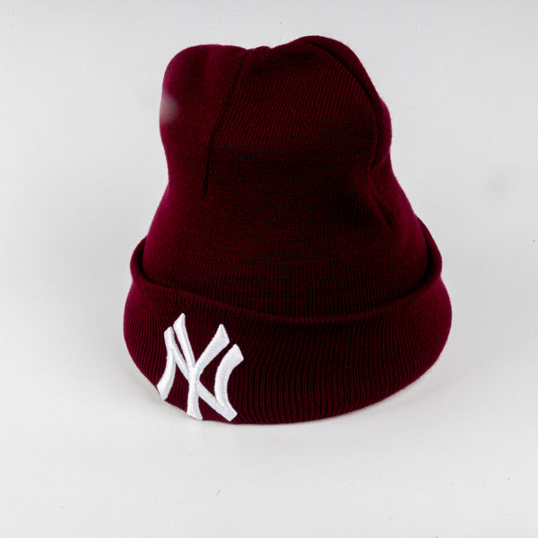 Dark Red NY Beanie