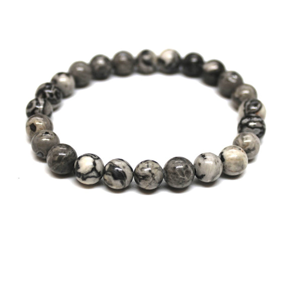 Gray Beads Bracelet