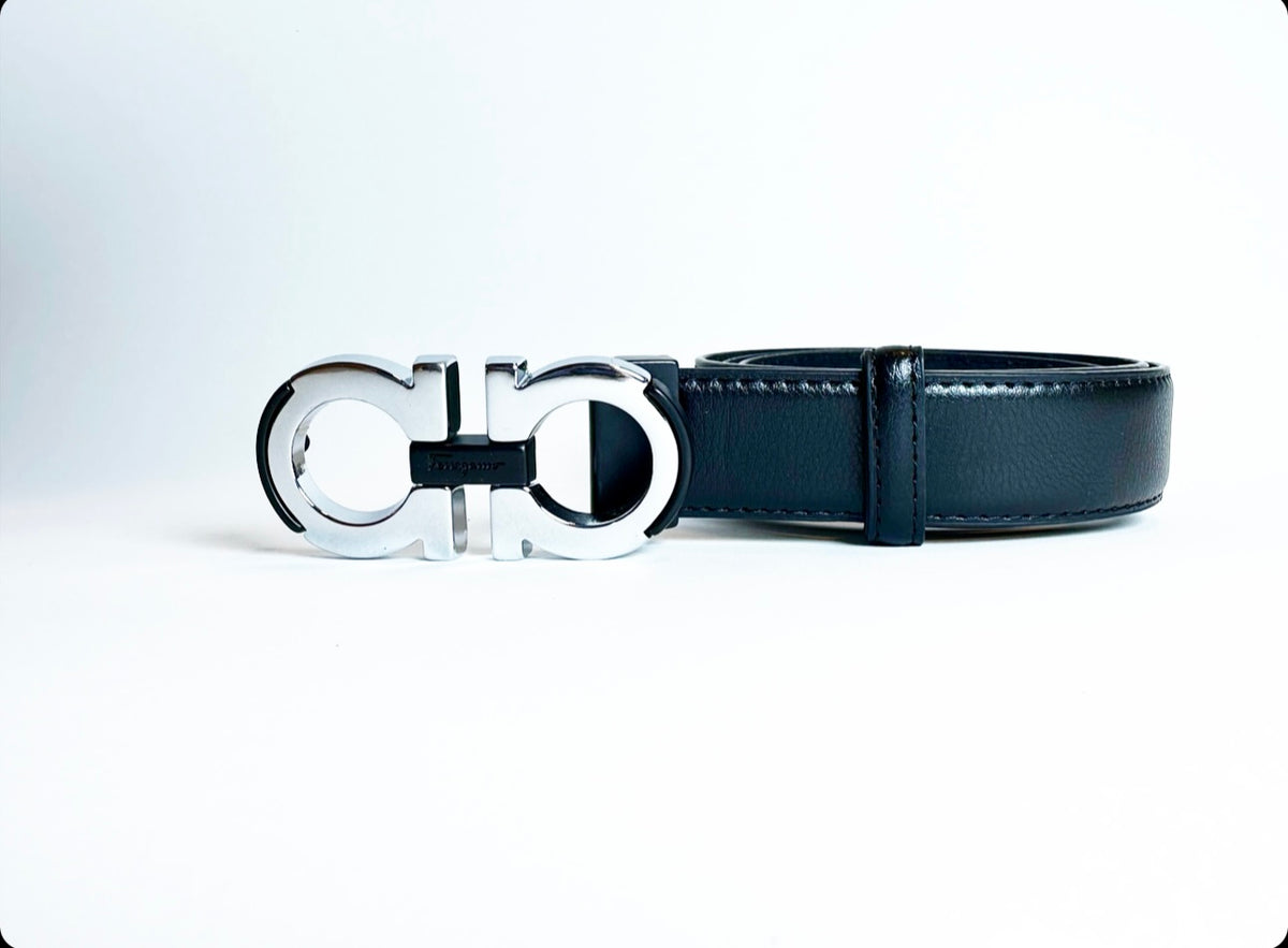 Silver Ferragamo Belt